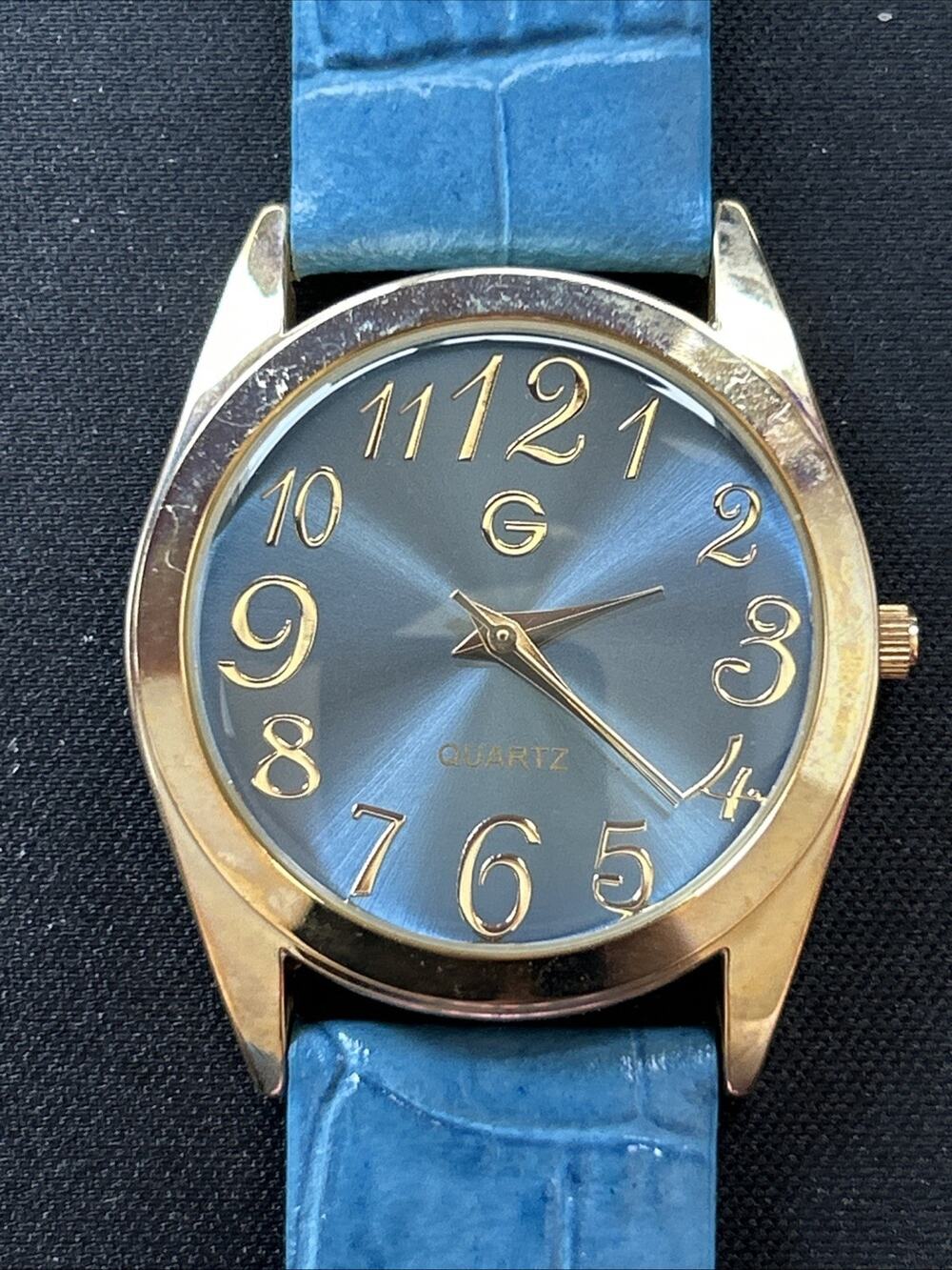 Gossip Gold Tone Blue Band Women’s Quartz Watch